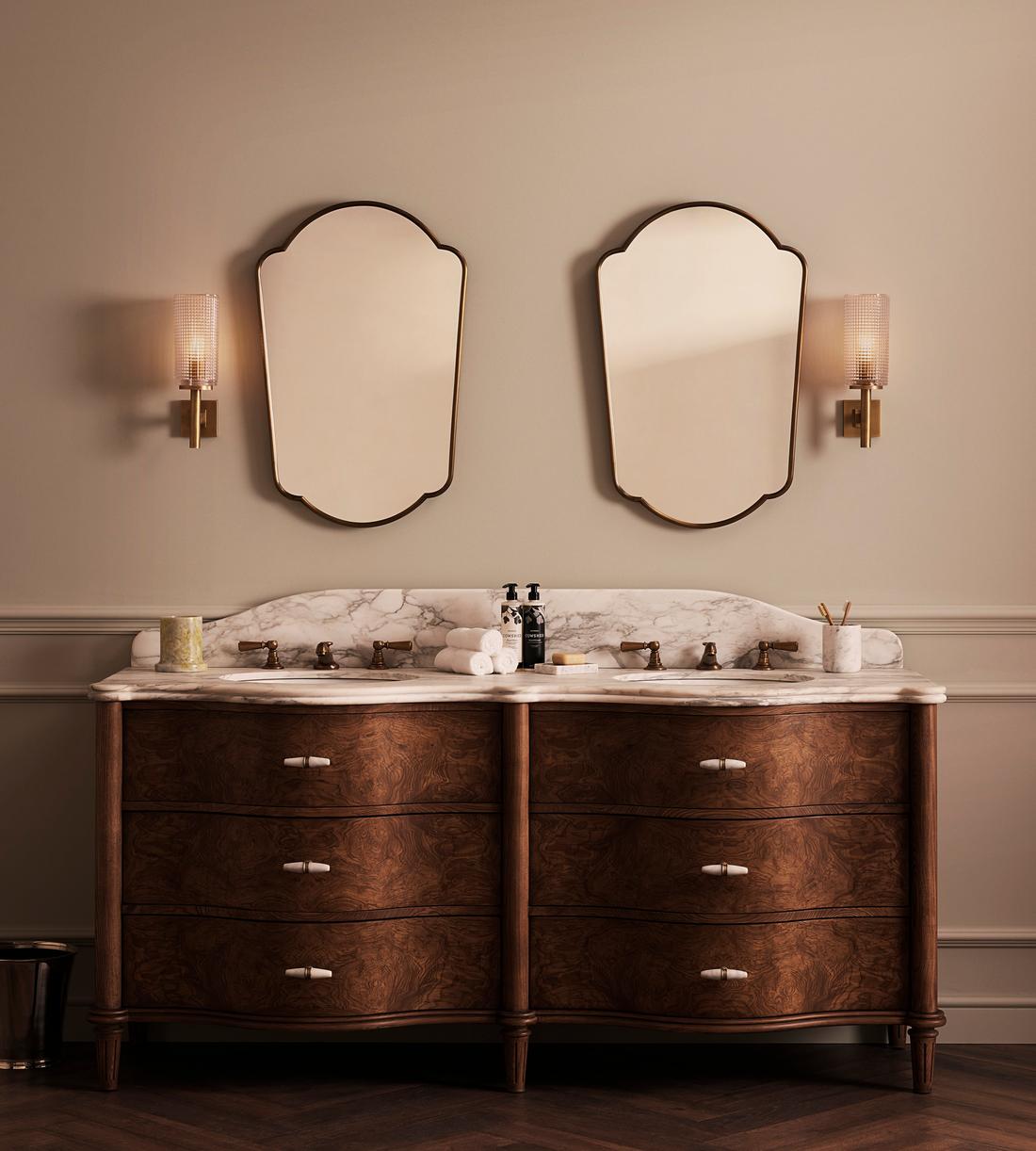Valerie Double Vanity - Arabescato Corchia Marble - Lifestyle - Image 2