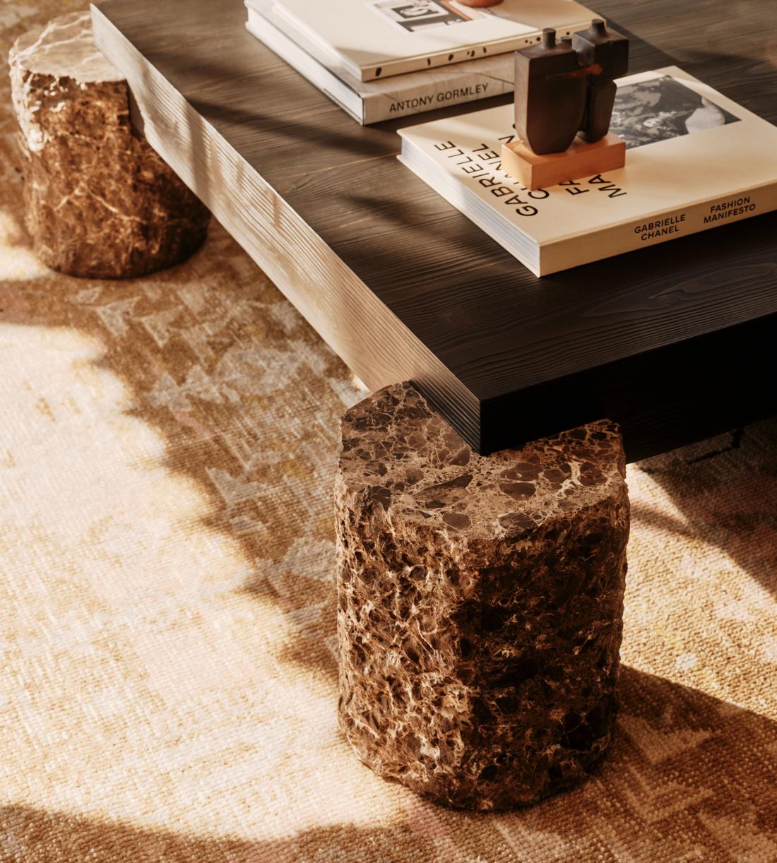 Torren Coffee Table - Dark Emperador - Lifestyle - Image 2