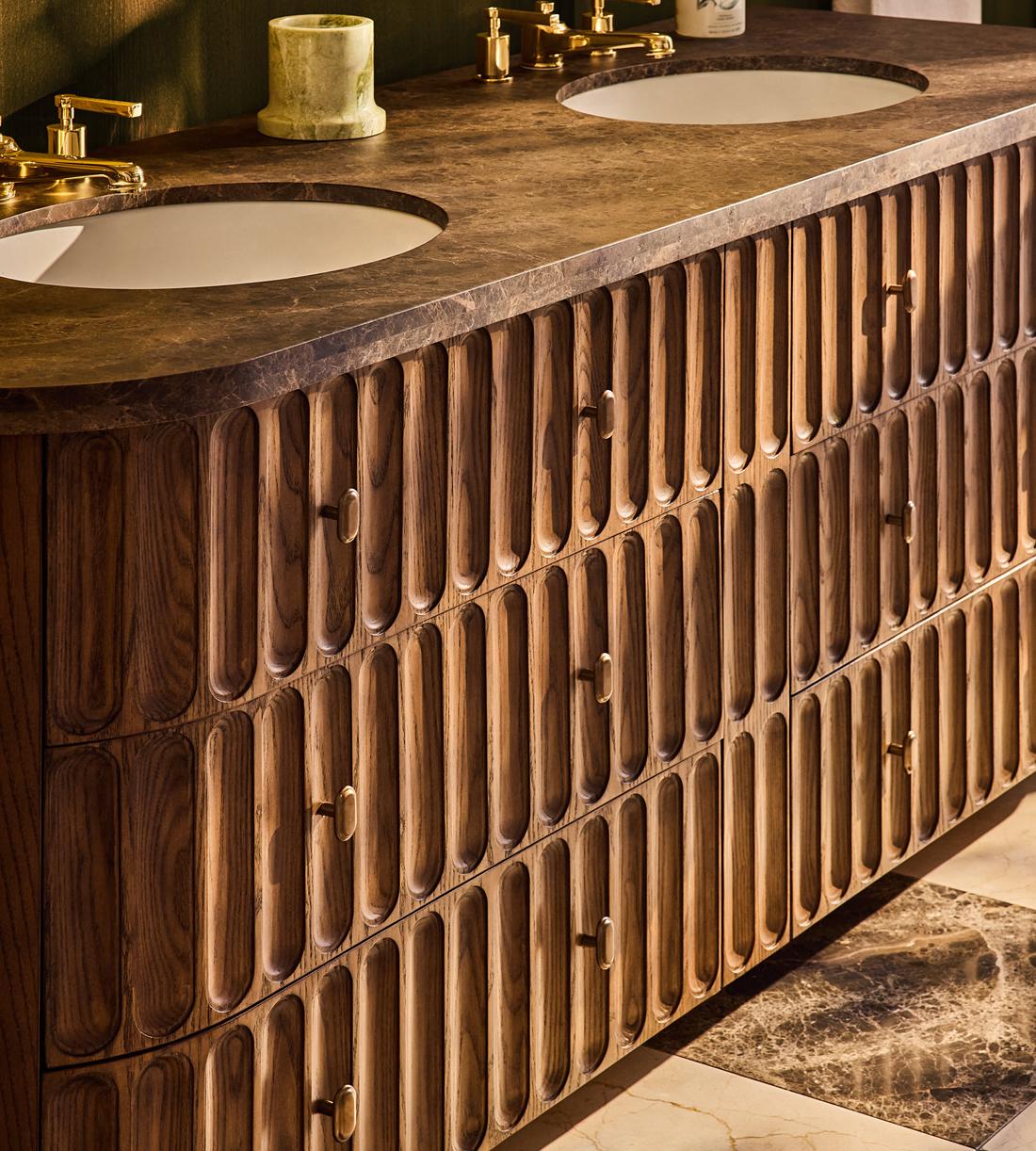 Devon Double Vanity - Dark Emperador - Lifestyle - Image 4