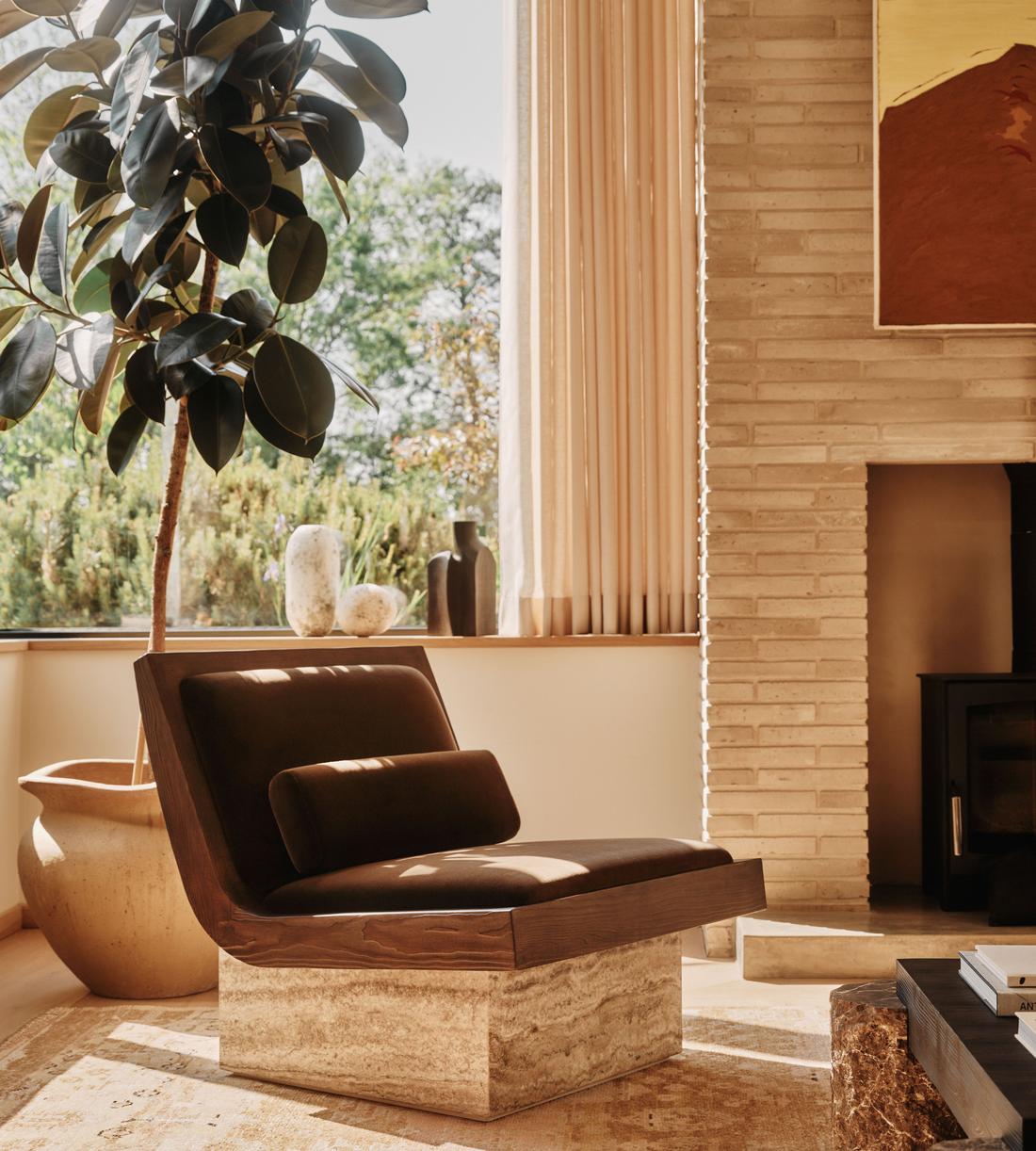 Danilo Armchair - Velvet - Chocolate US - Lifestyle - Image 1