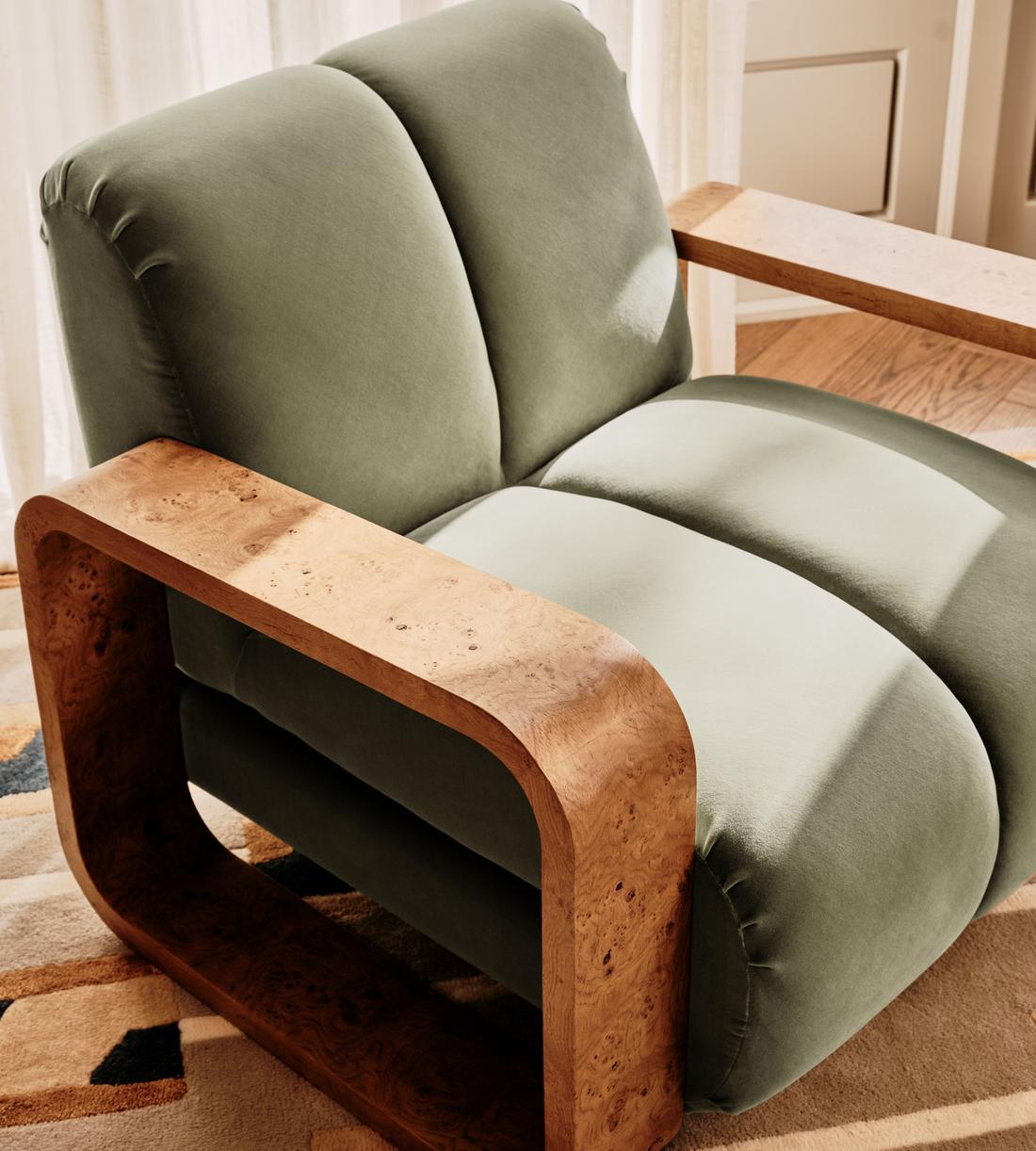 Blake Armchair - Velvet - Seafoam - UK - Lifestyle - Image 3