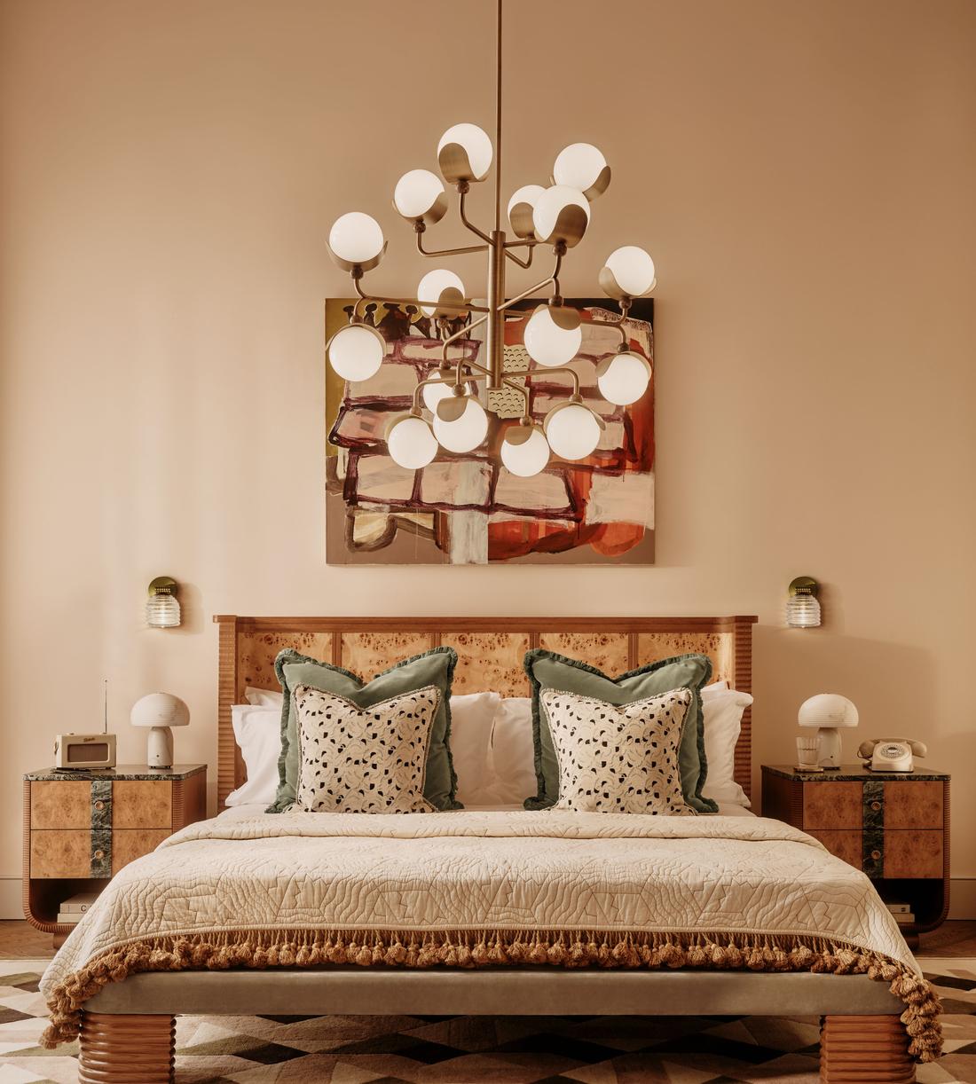 Belmont Bed - Queen - Velvet - Truffle - US - Lifestyle - Image 1