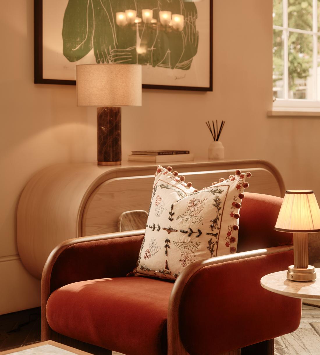Elspeth Square Cushion - Lifestyle - Image 1