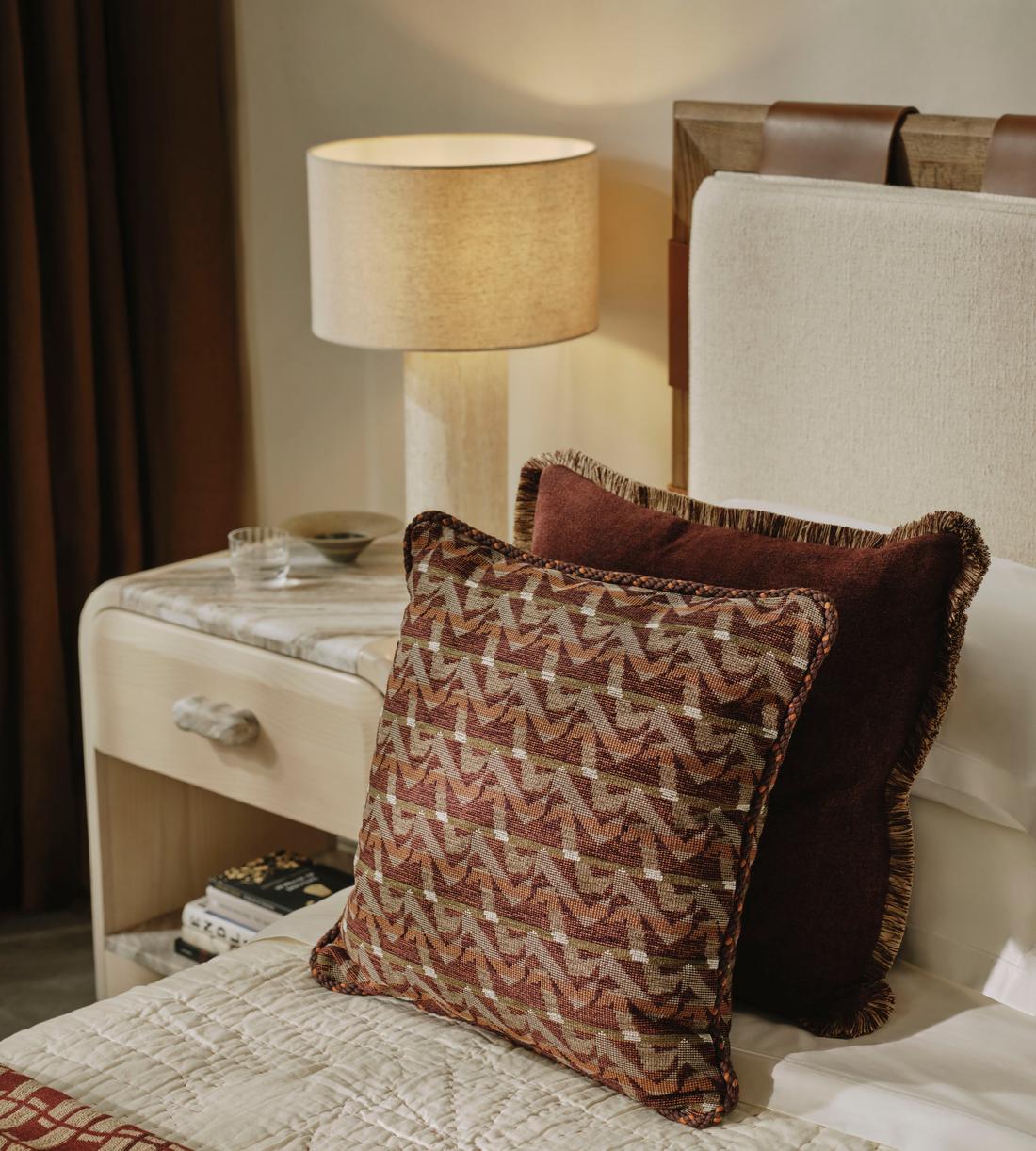 Fulton Square Cushion - Bordeaux - Lifestyle - Image 1