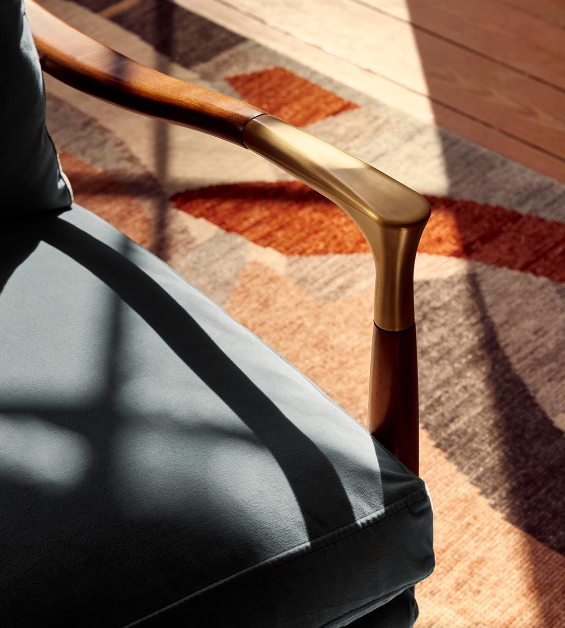 Theodore Armchair - Velvet - Grey Blue - US - Lifestyle - Image 2