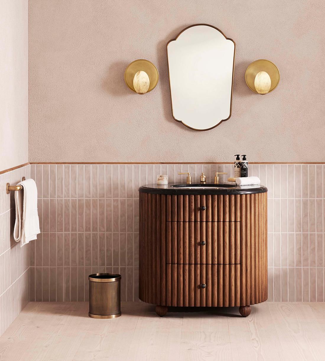 Carlisle Single Vanity - Black Marquina Marble - Lifestyle - Image 1