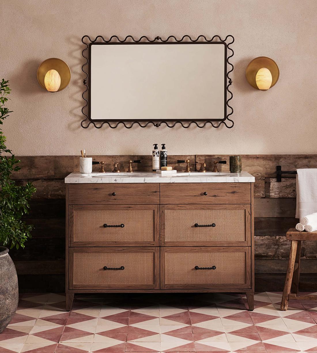 Hammond Double Vanity - Carrara Marble - Lifestyle - Image 1
