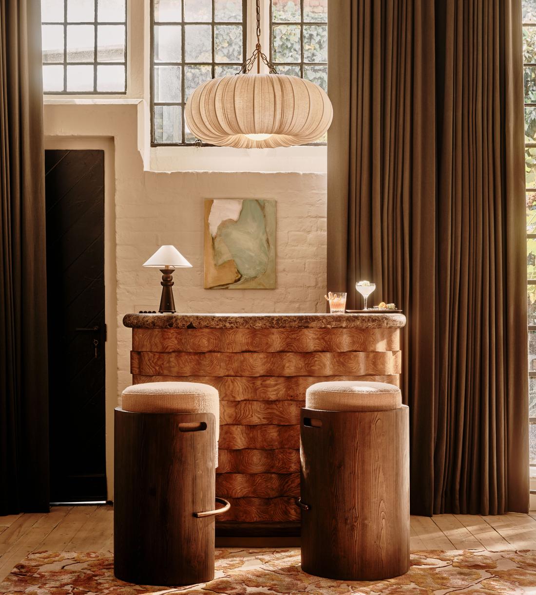 Hollen Barstool - Wool Linen - Almond - EU - Lifestyle - Image 2