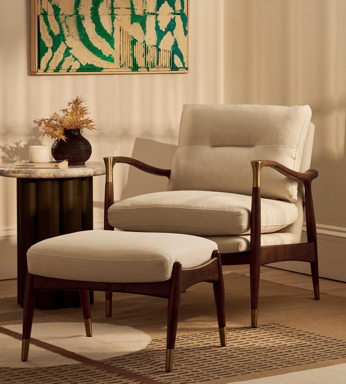 Theodore Armchair - Linen - Natural - Lifestyle - Image 1