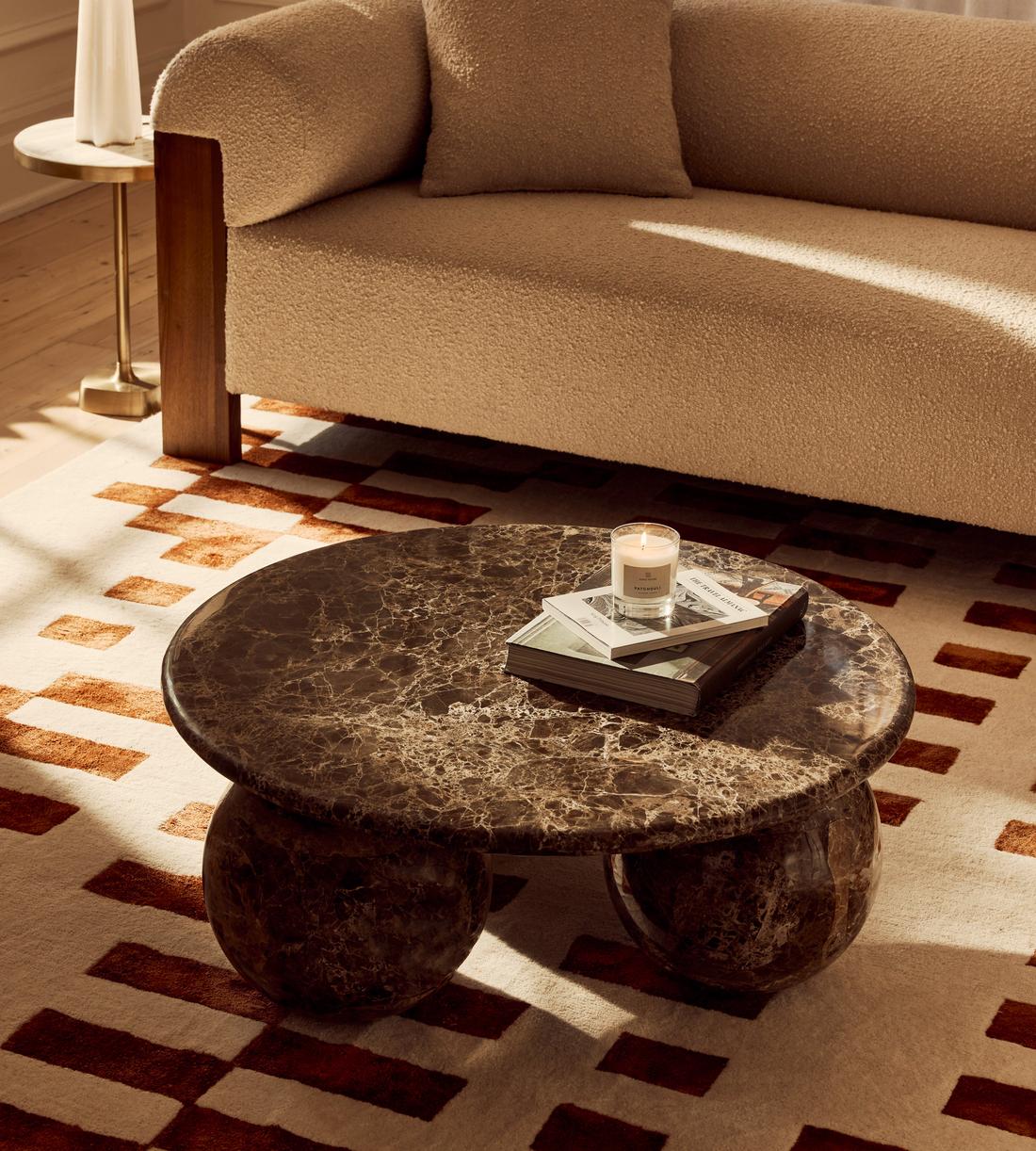 Oxley Coffee Table - Dark Emperador Marble - Lifestyle - Image 1