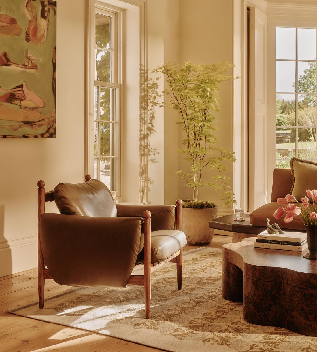 Casper Armchair - Leather - Moss UK - Lifestyle - Image 1