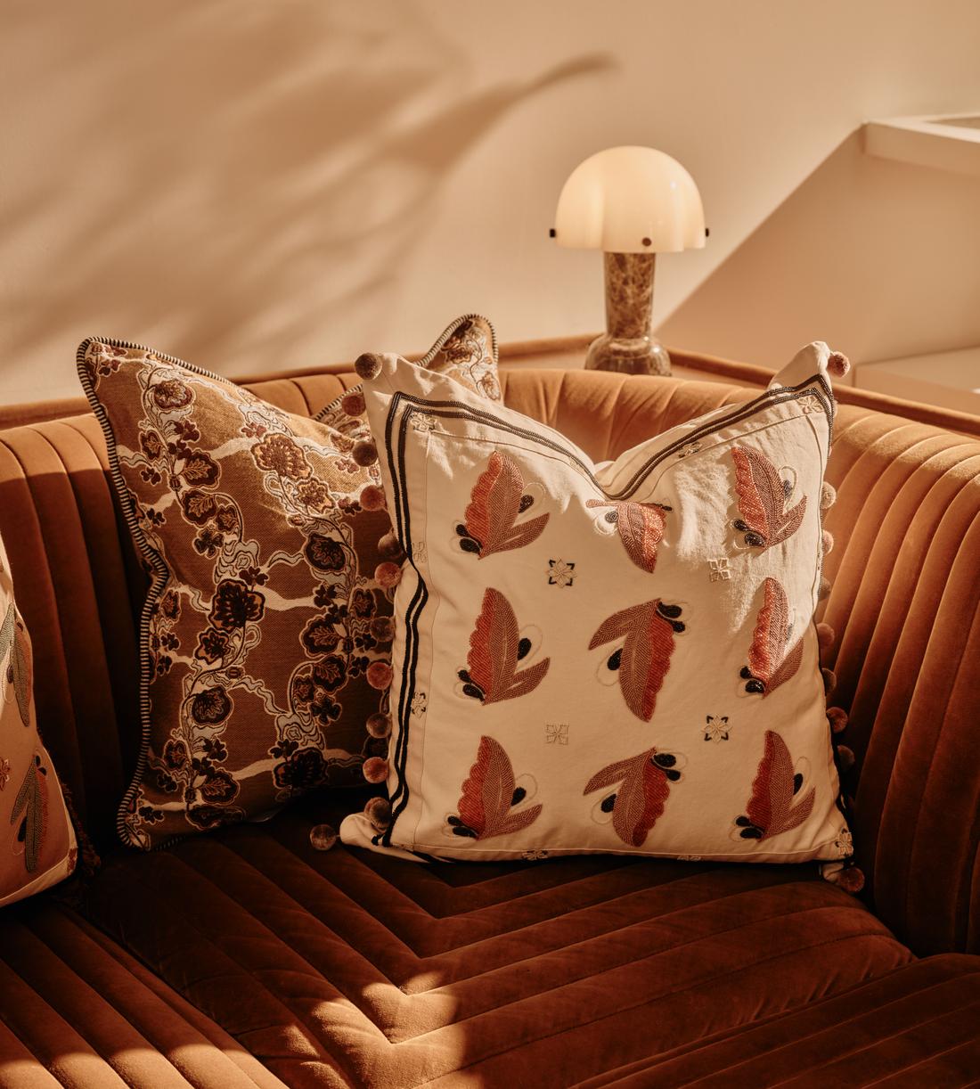 Arthur Square Cushion - Cream - Lifestyle - Image 1