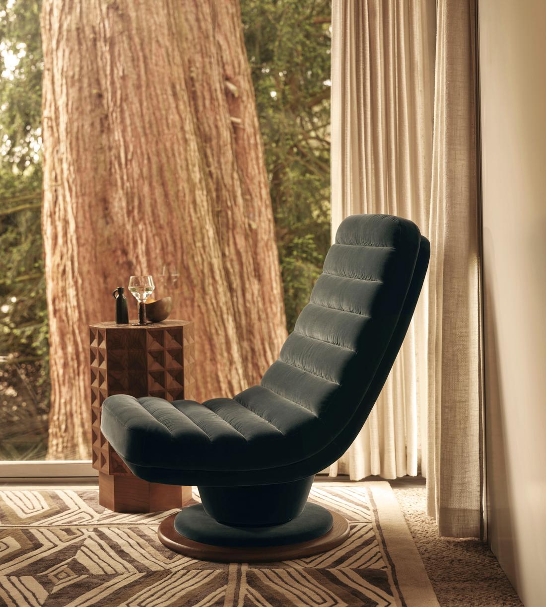 Albert Armchair - Velvet - Grey Blue US - Lifestyle - Image 1