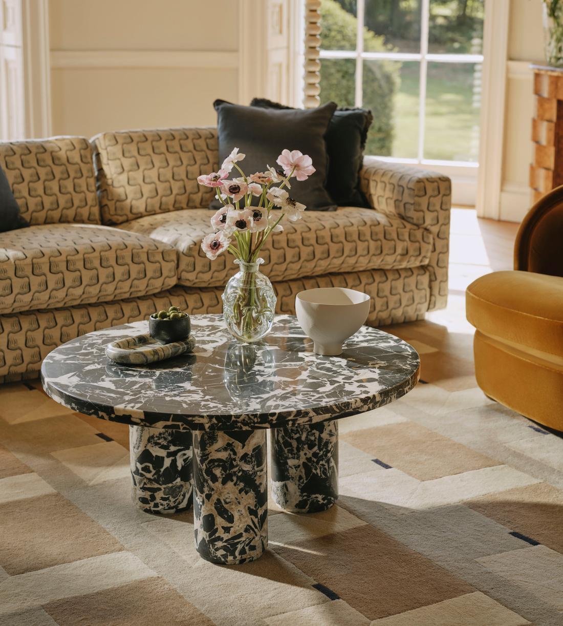 Tisbury Coffee Table - Noir Grande Marble - Lifestyle - Image 1