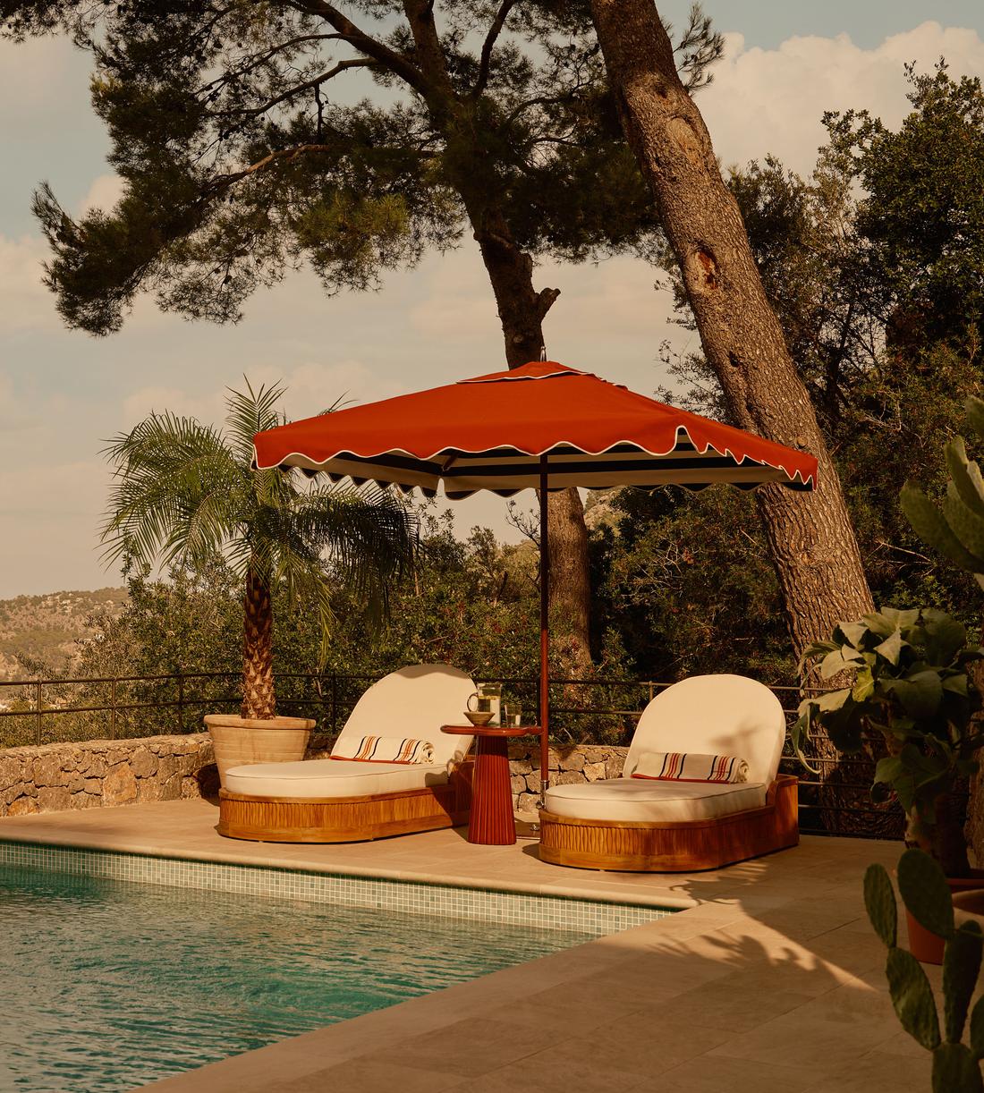 Orion Outdoor Sunlounger - Off White - Lifestyle - Image 1