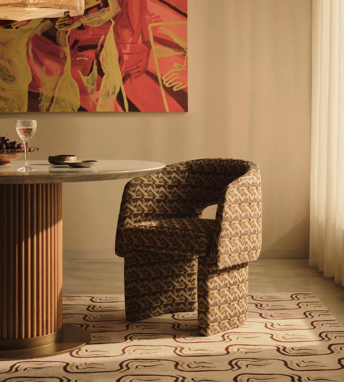 Morrell Dining Chair - Fulton Jacquard - Sage - US - Lifestyle - Image 1