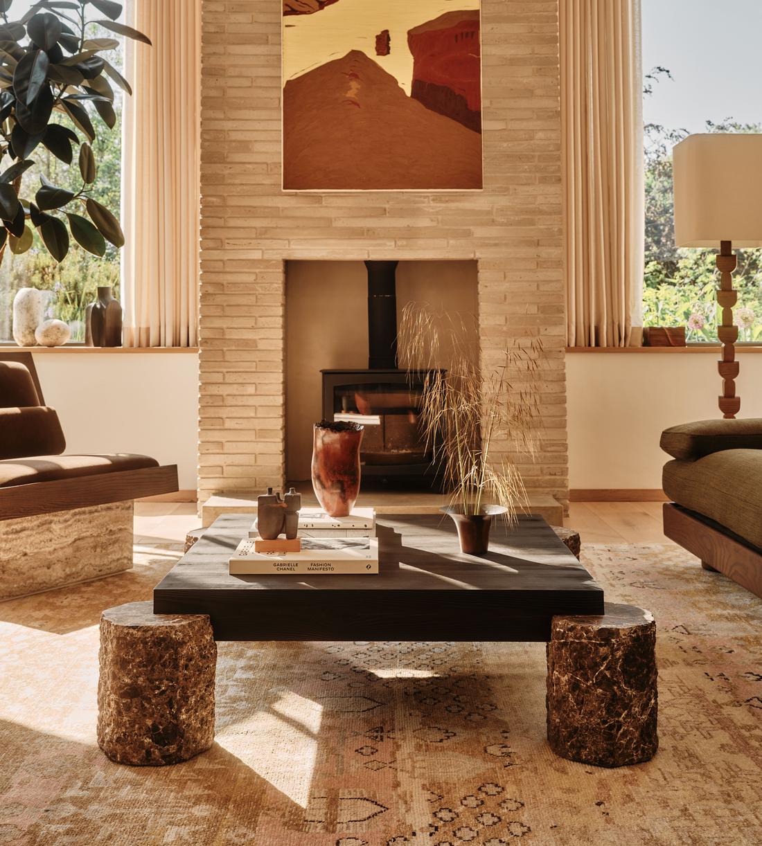 Torren Coffee Table - Dark Emperador - Lifestyle - Image 1