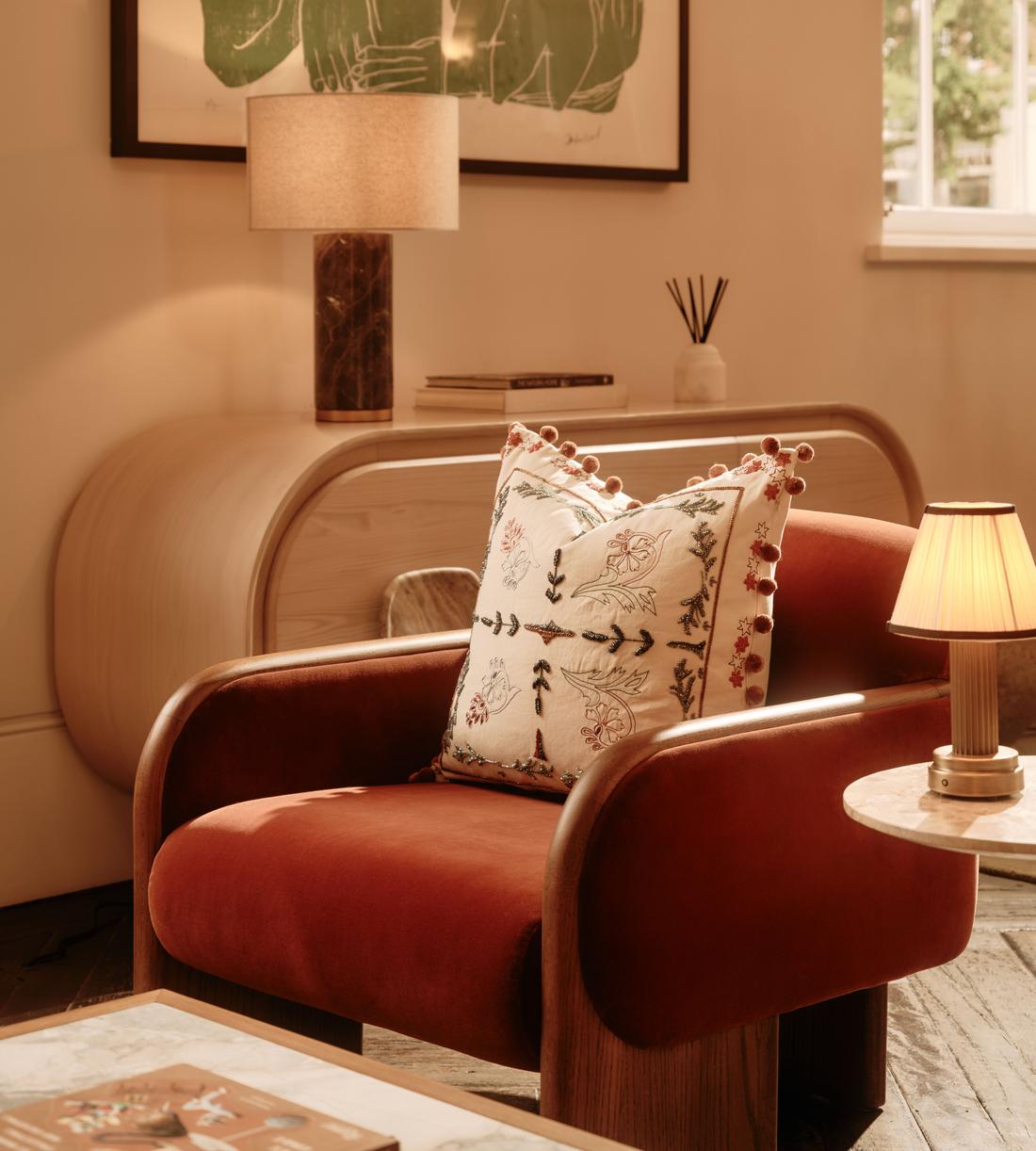 Elspeth Square Cushion - Lifestyle - Image 1
