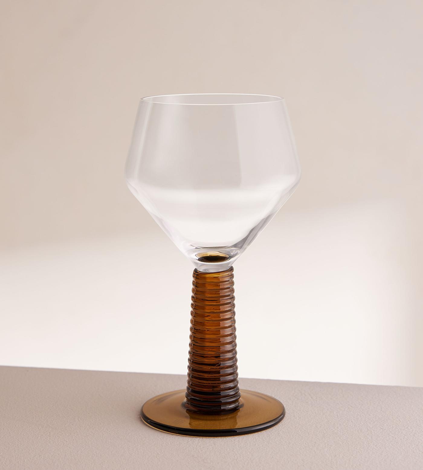 Bennett Wine Glass, Sepia, Set of Four