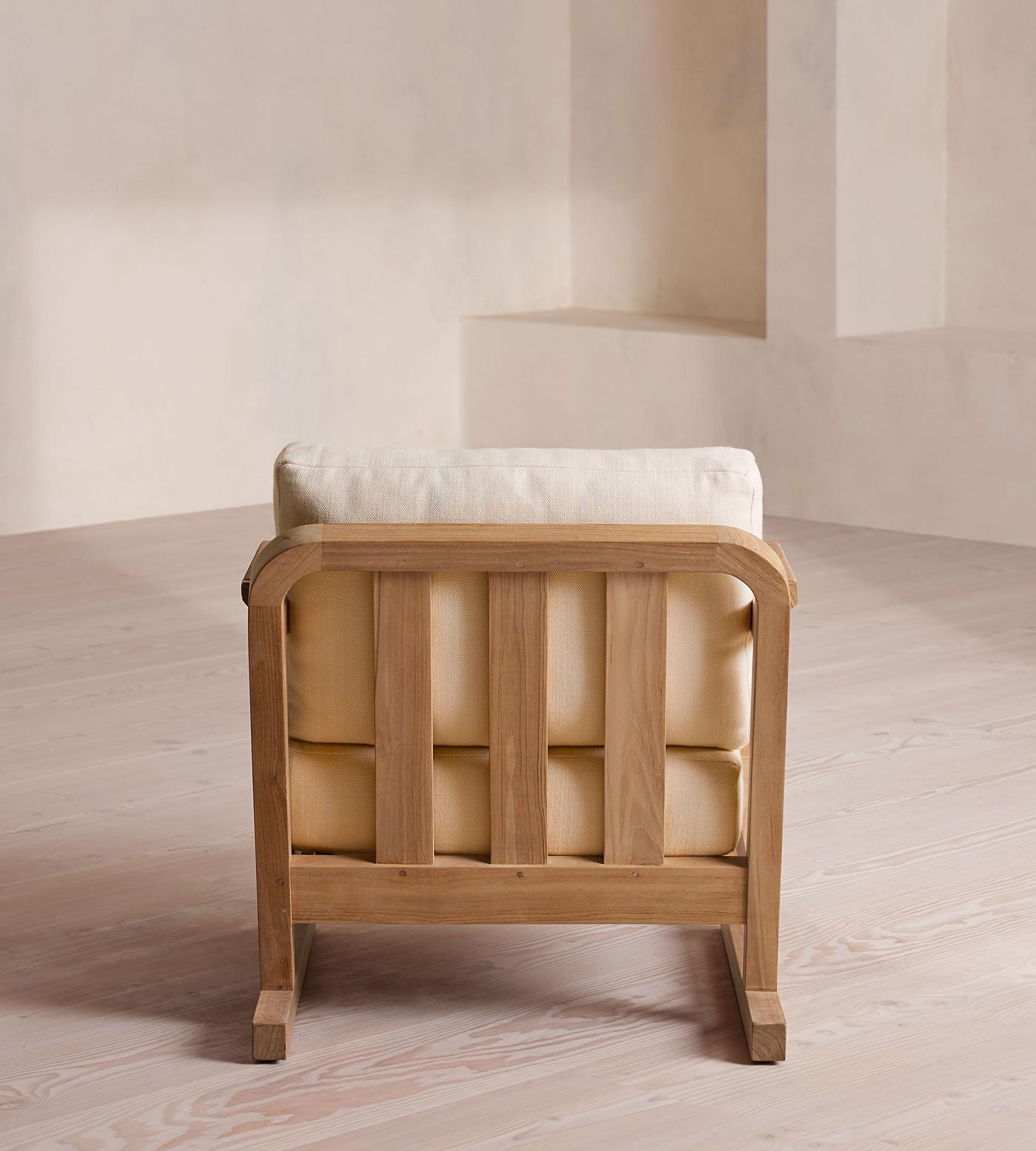Texturing Chair Farmhouse Outdoor Armchair, Textured Weave, Natural
