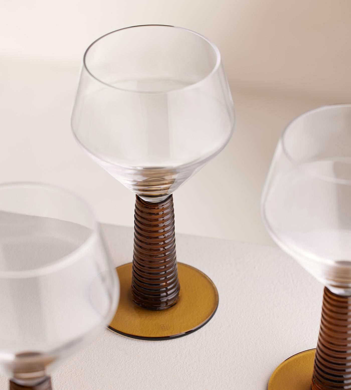 Bennett Wine Glass, Sepia, Set of Four