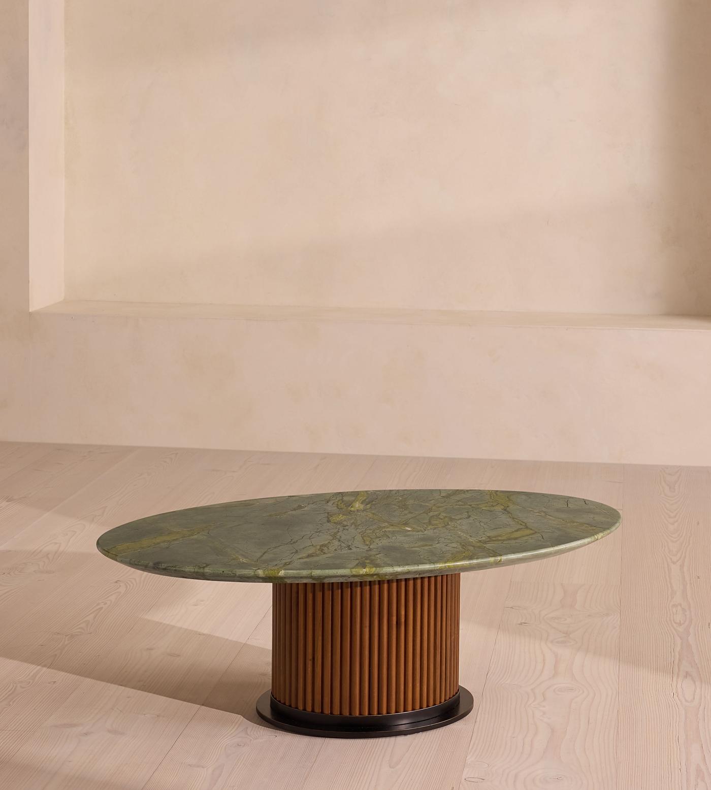 Murcell Coffee Table, Brazilian Green Marble