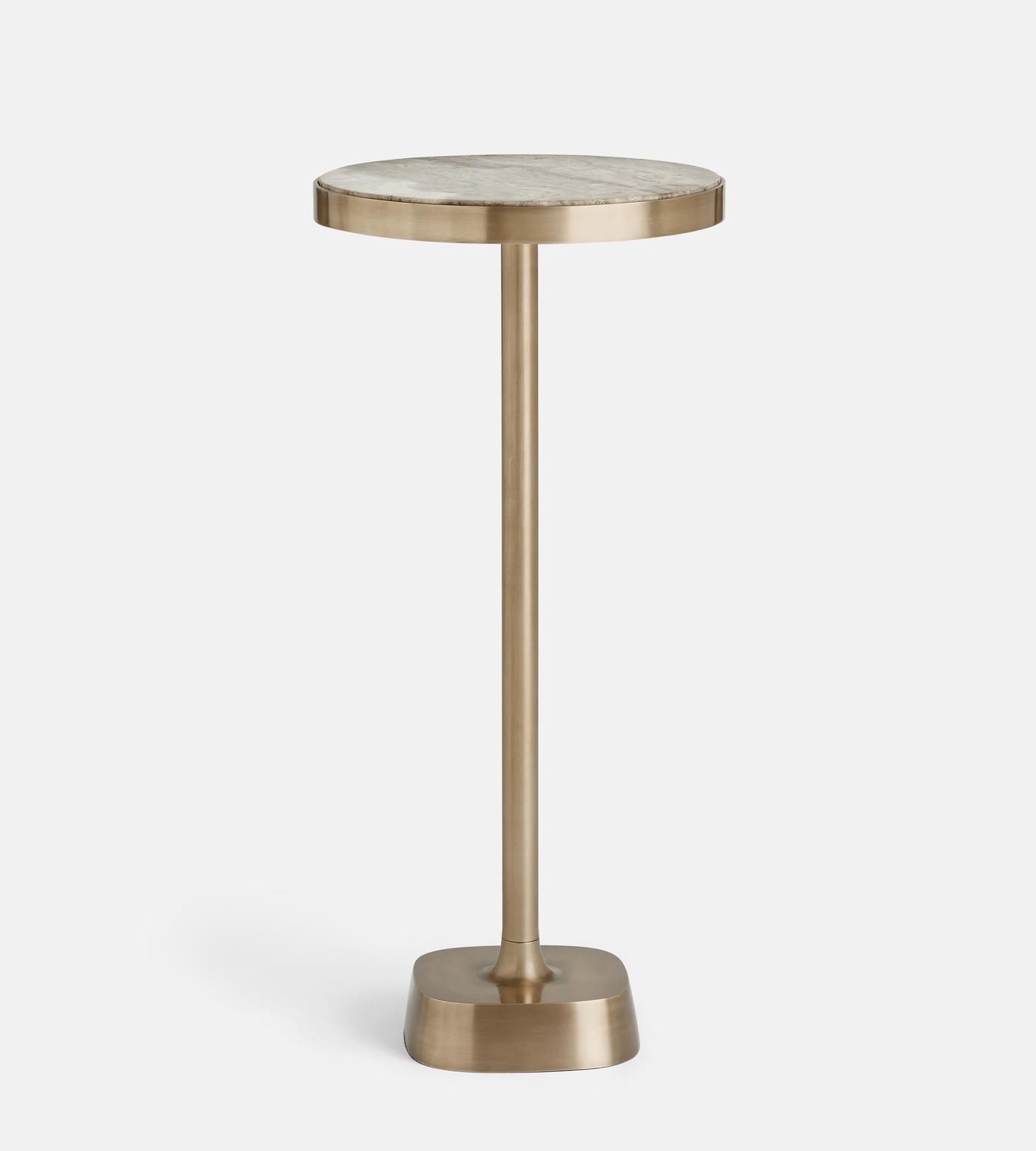 Arlon Side Table, Terra Bianca Marble, Small