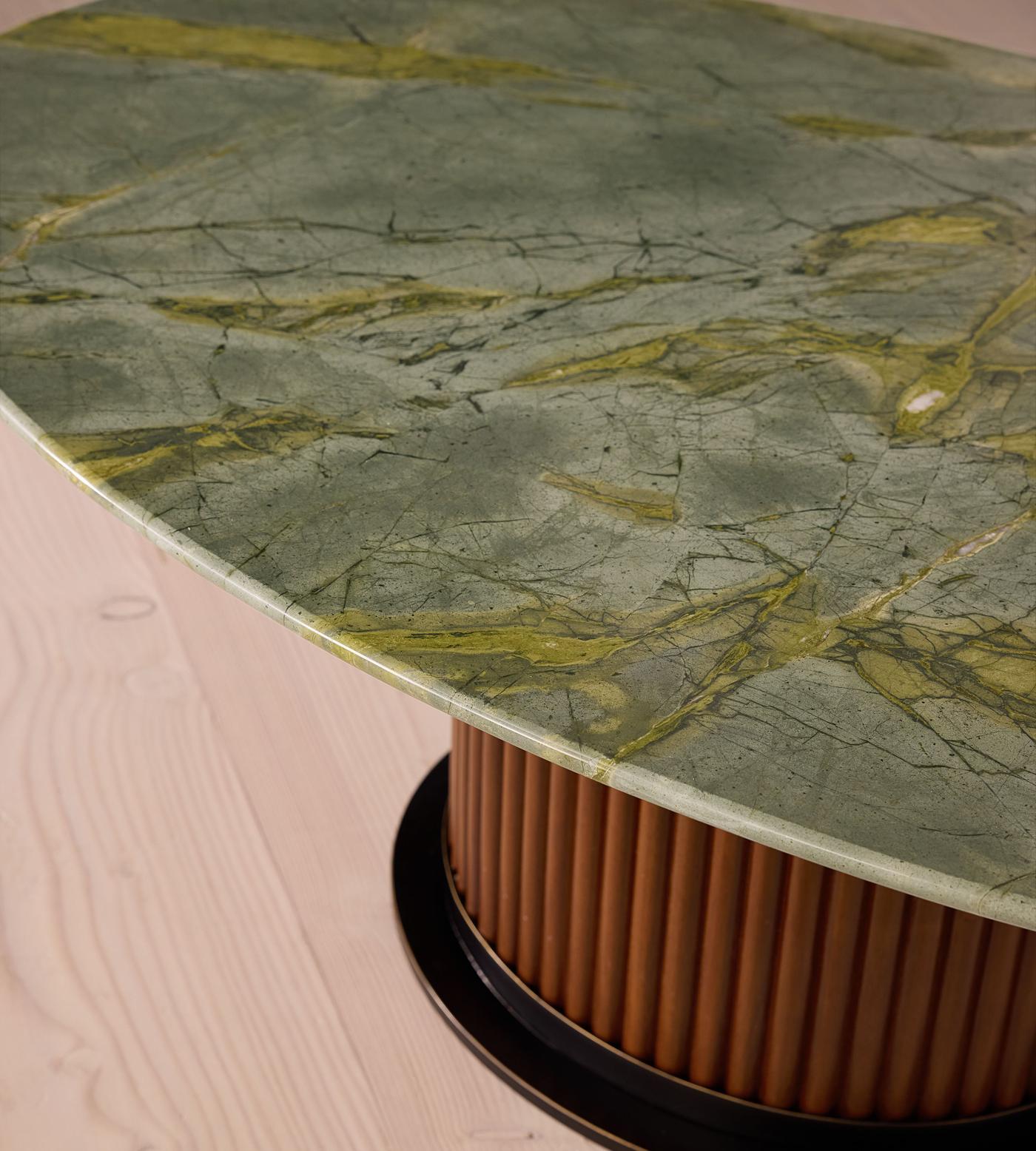 Murcell Coffee Table, Brazilian Green Marble