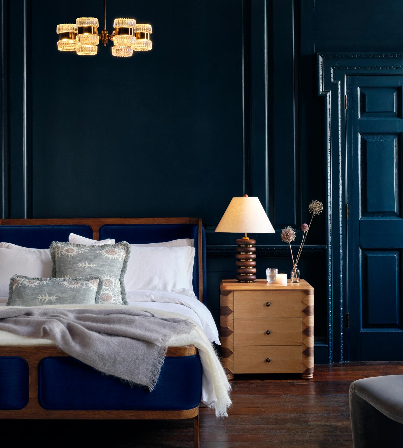 Belsa Bed, King, Navy