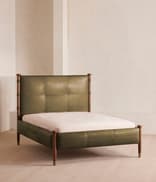 Paolo Bed - Queen - Leather - Moss - US - Listing Image