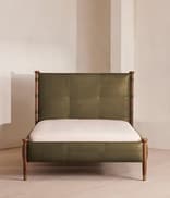 Paolo Bed - Queen - Leather - Moss - US - Hover Image