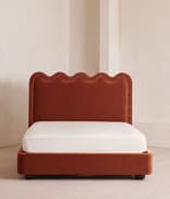 Tristan Bed - King - Velvet - Rust - US - Hover Image