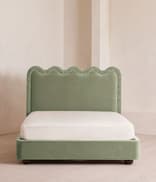 Tristan Bed - King - Velvet - Seafoam - UK - Hover Image