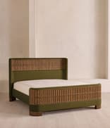 Devon Bed - King - Linen - Olive - Hover Image
