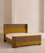 Devon Bed - King - Linen - Turmeric - UK - Listing Image