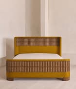 Devon Bed - King - Linen - Turmeric - UK - Hover Image