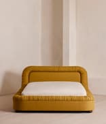Vara Bed - Emperor - Linen - Turmeric - UK - Hover Image