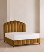 Manette Bed - with Twisted Cord - King - Velvet - Mustard - Listing Image