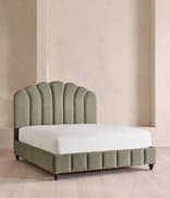 Manette Bed - King - Linen Chenille - Sage - UK - Listing Image