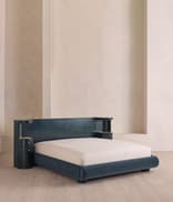 Linus Bed - King - Velvet - Grey Blue - UK - Hover Image