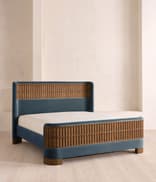 Devon Bed - Super king - Velvet - Grey Blue - Listing Image