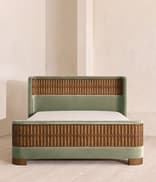 Devon Bed - Queen - Velvet - Seafoam - US - Hover Image