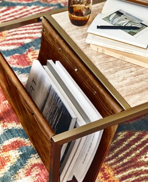 Portnall Coffee Table - Travertine - Hover Image