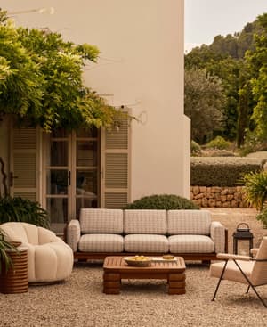 Catania Outdoor Armchair - Pierre Frey Cassis - Hover Image
