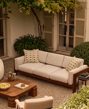 Garret Outdoor Armchair - Textured Weave - Beige - US - Hover Image