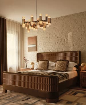 Devon Bed - King - Linen - Olive - Listing Image