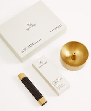 Bergamot & Mandarin Zest Ray Brass Incense Holder - Hover Image