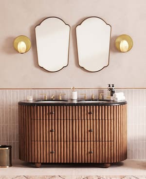 Carlisle Double Vanity - Black Marquina Marble - Listing Image