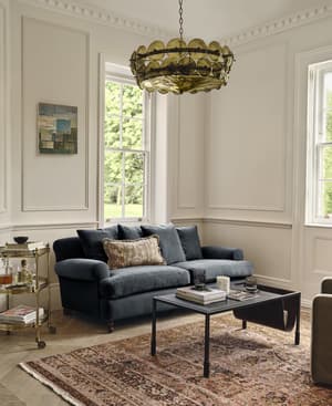 Audrey Two Seater Sofa - Velvet - Grey Blue - Listing Image