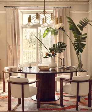 Murcell Oval Dining Table - Brazilian Green Marble - Diffused - Hover Image